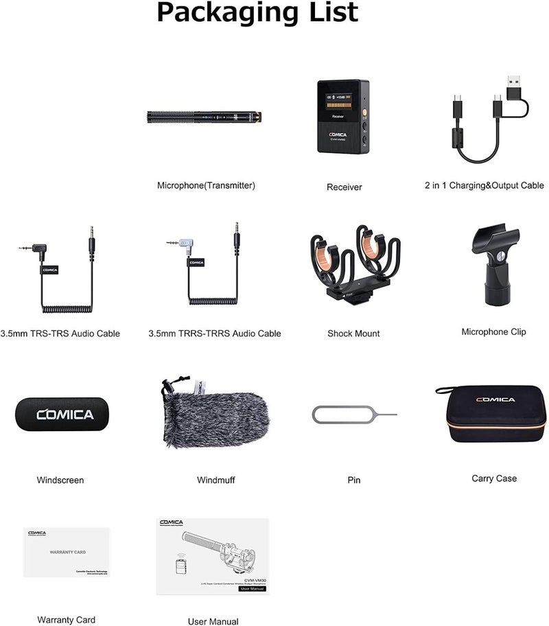 COMICA VM30 Shotgun Microphone, with Wireless Modes, Digital/Analog Output, 75/150Hz Low-Cut Filter Modes, Universal Video Microphone for Filmmakers, Vloggers - Camera, Smartphone, and PC - Image 2